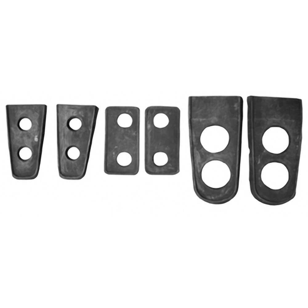 (image for) 69-70 FASTBACK LATCHES AND HINGES LOUVER GASKETS - 6 PCS - Click Image to Close