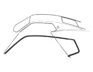(image for) 69-70 FASTBACK ROOF RAIL WEATHERSTRIP