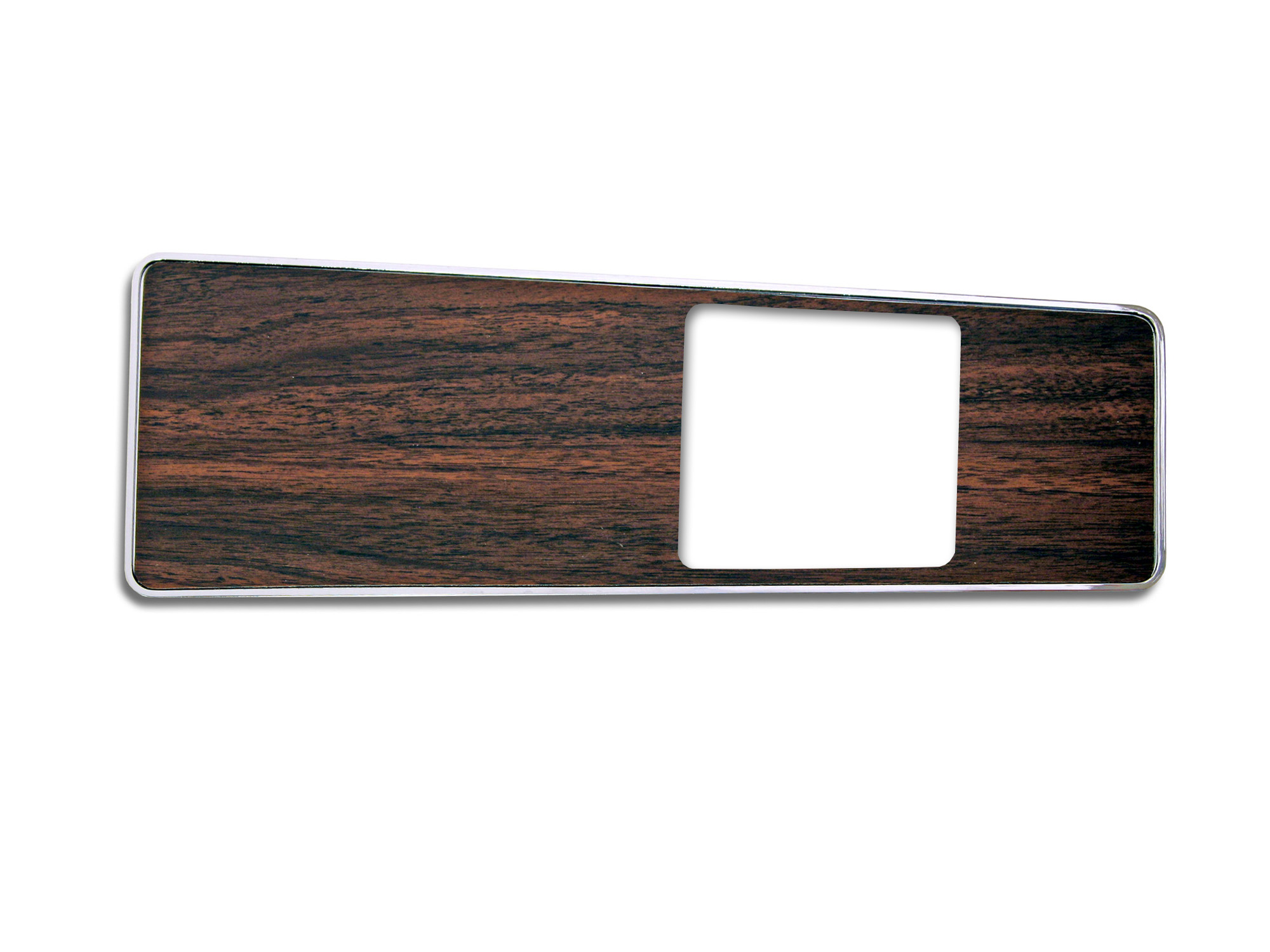 (image for) 69 CONSOLE INSERT - CHROME AND WOODGRAIN - MED WALNUT - Click Image to Close