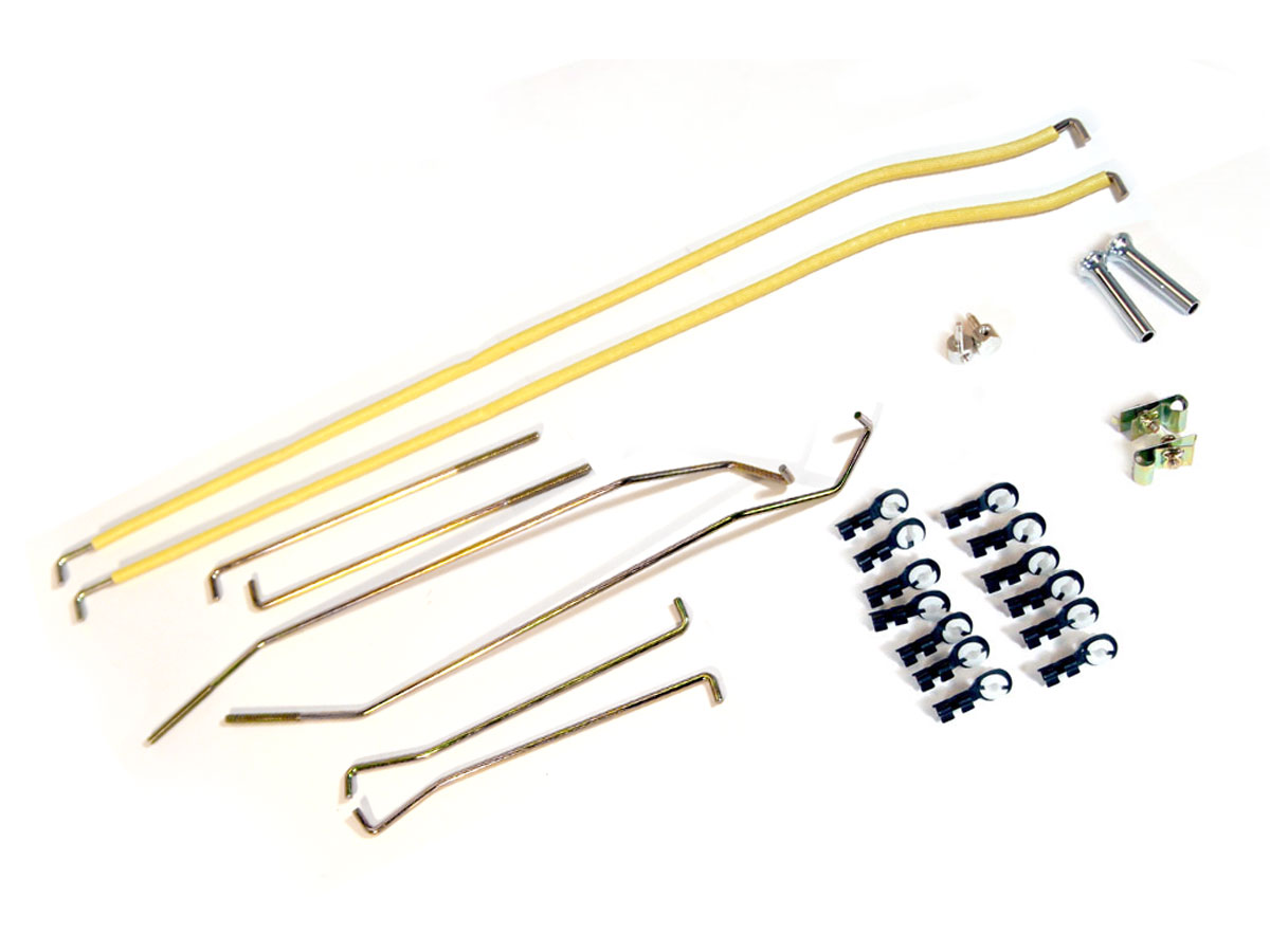 (image for) 69-70 MUSTANG DOOR LATCH ROD CONTROL KIT - Click Image to Close
