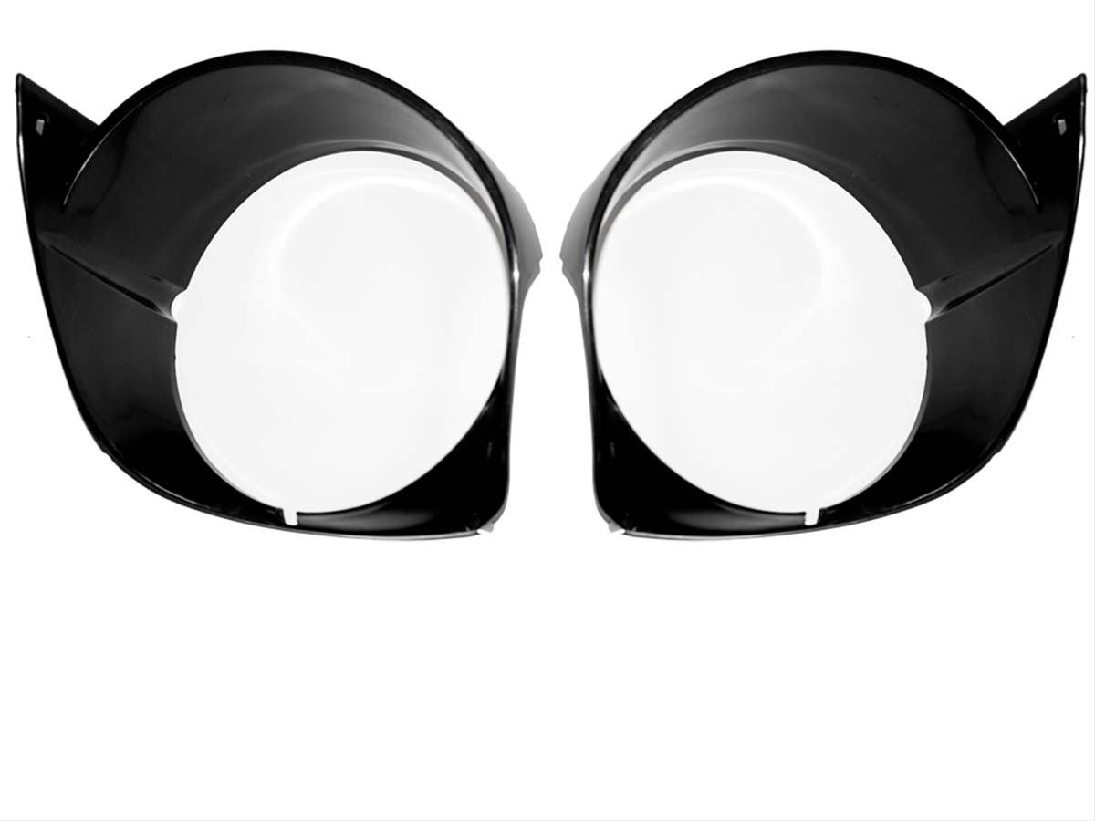 (image for) 70 RH/LH HEADLIGHT DOORS - BLACK PLASTIC