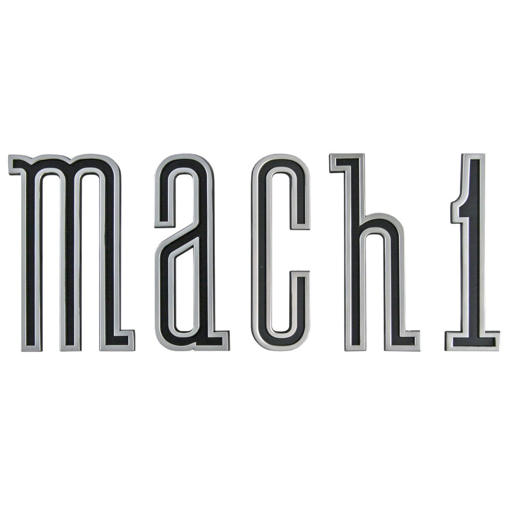 (image for) 70 MACH 1 ROCKER MOLDING EMBLEM-5PC - Click Image to Close