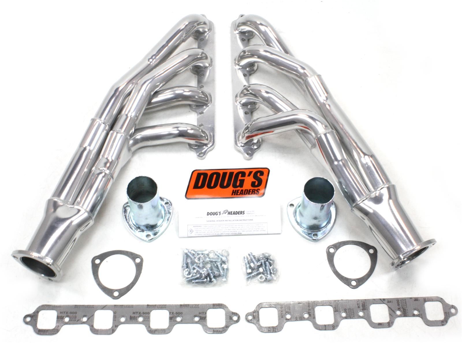 (image for) DOUG'S HEADERS, TRI-Y STEEL, NATURAL, 1 3/4" - 2" TUBES, 3.0" CO - Click Image to Close