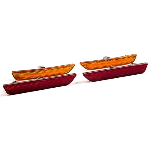 (image for) 2010-14 LED SIDE MARKER LIGHTS WITH RED / AMBER LENS - PAIR - Click Image to Close