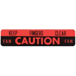 (image for) 1960-63 CAUTION FAN DECAL