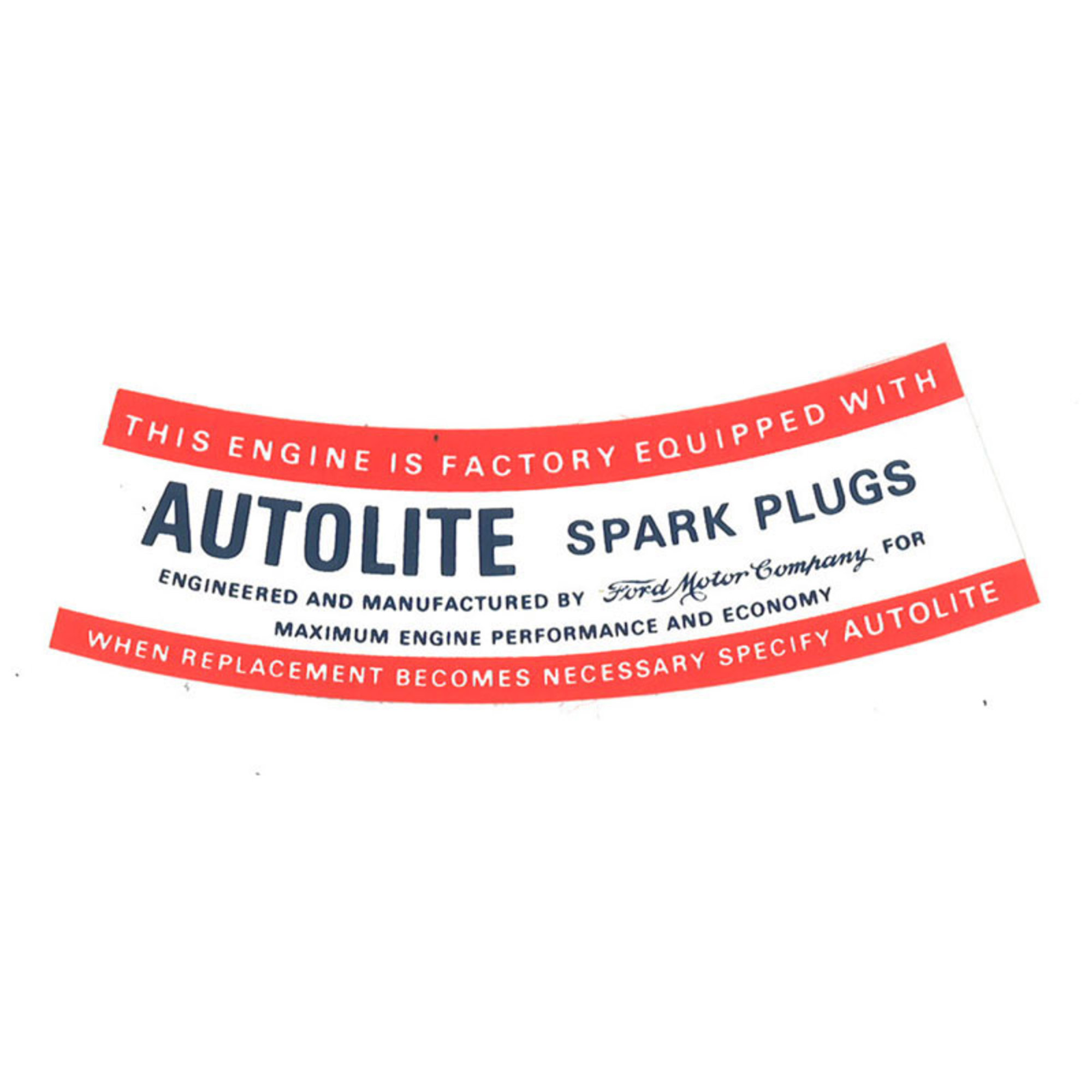 (image for) 62-68 AUTOLITE SPARK PLUGS CLEANER DECAL