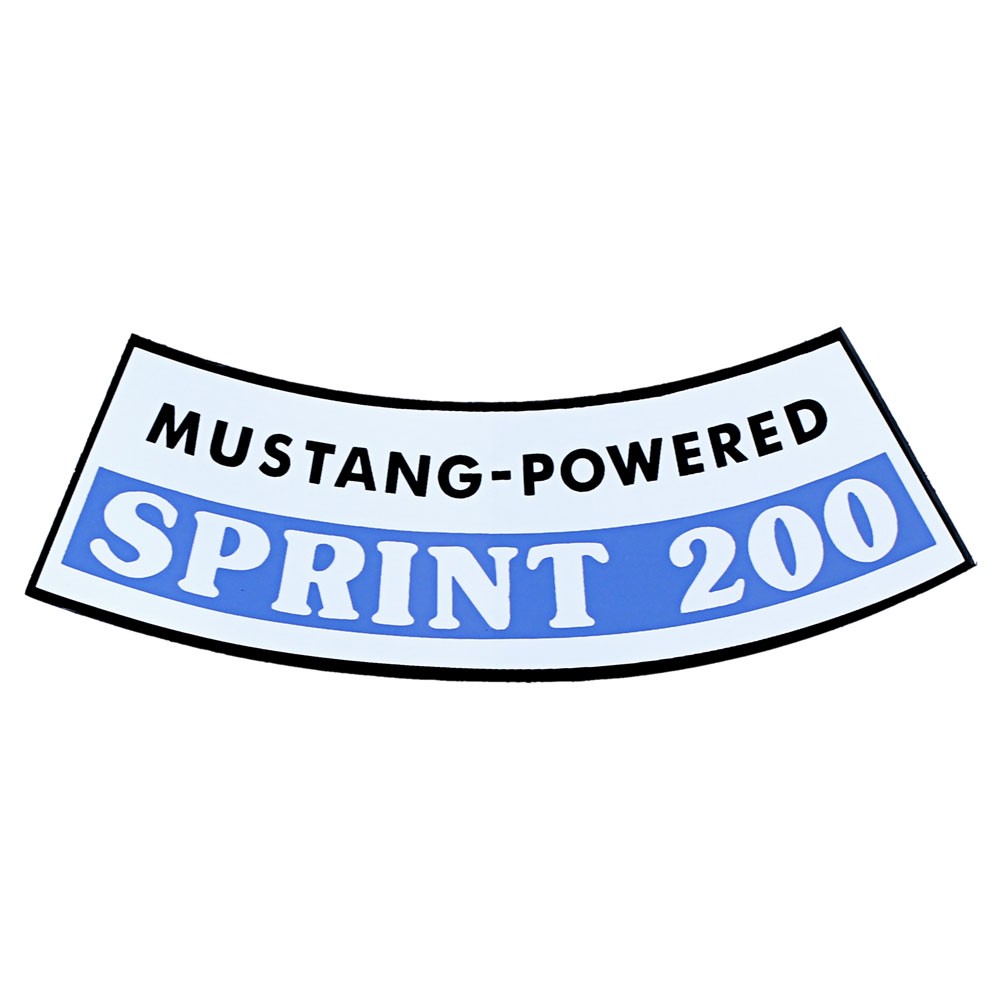 (image for) 66 MUSTANG POWERED SPRINT 200 AIR CLEANER DECAL - Click Image to Close