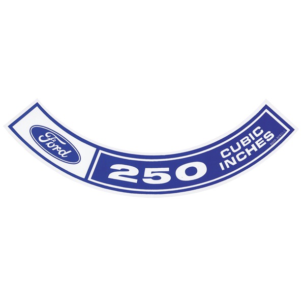 (image for) 70-71 250 CI AIR CLEANER DECAL - Click Image to Close