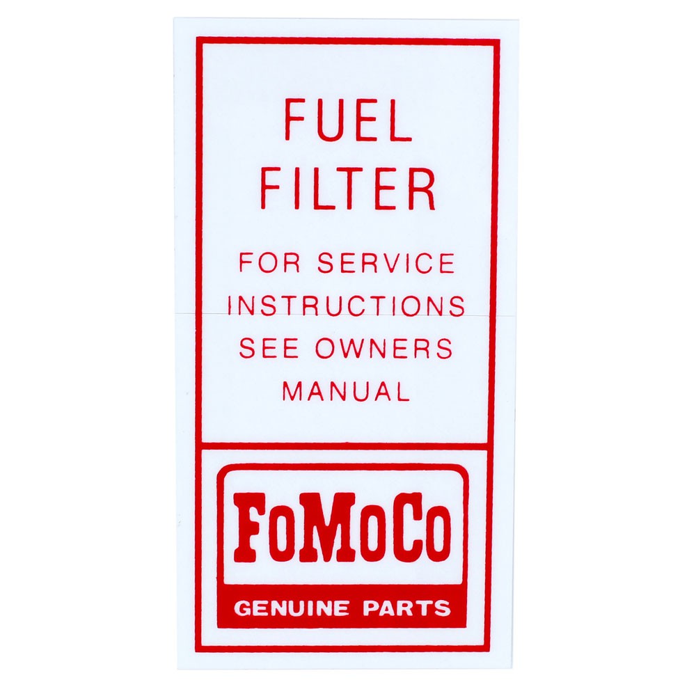 (image for) 64-66 FUEL FILTER DECAL - Click Image to Close