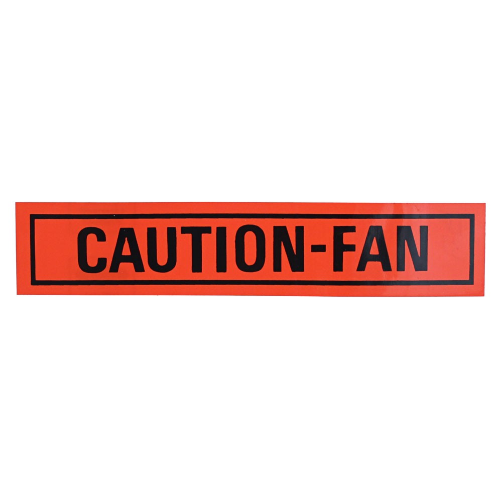 (image for) 68-73 RADIATOR FAN SHROUD CAUTION FAN DECAL - Click Image to Close