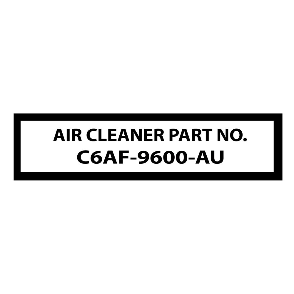 (image for) 66 AIR CLEANER PART NO. DECAL - Click Image to Close