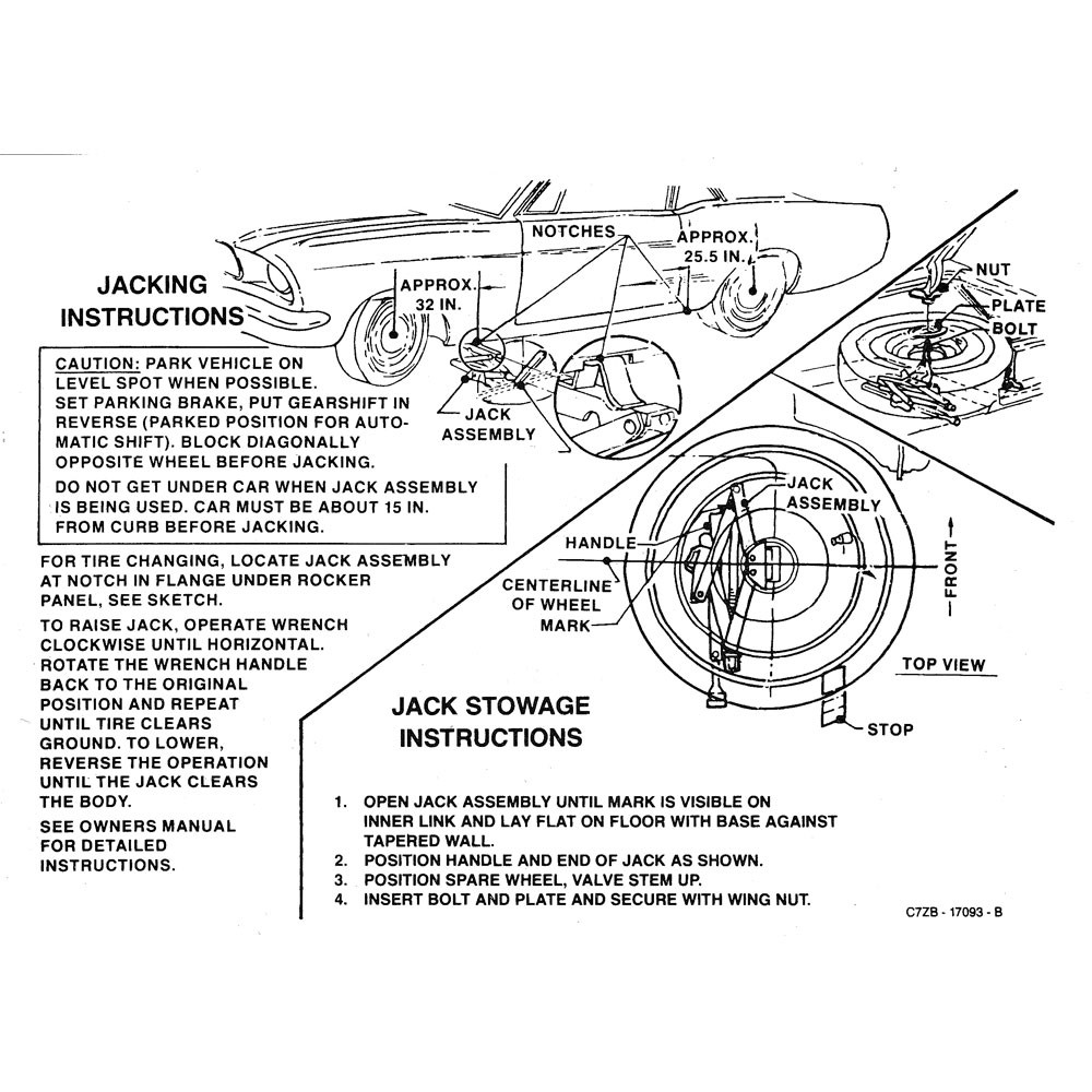(image for) 67 EARLY JACK INSTRUCTIONS DECAL W/REGULAR WHEEL