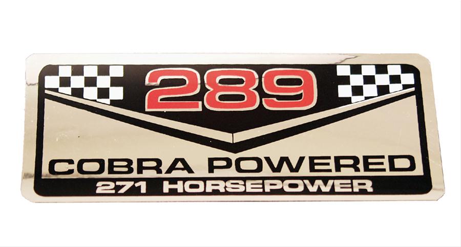 (image for) 289 COBRA POWERED VALVE COVER DECAL