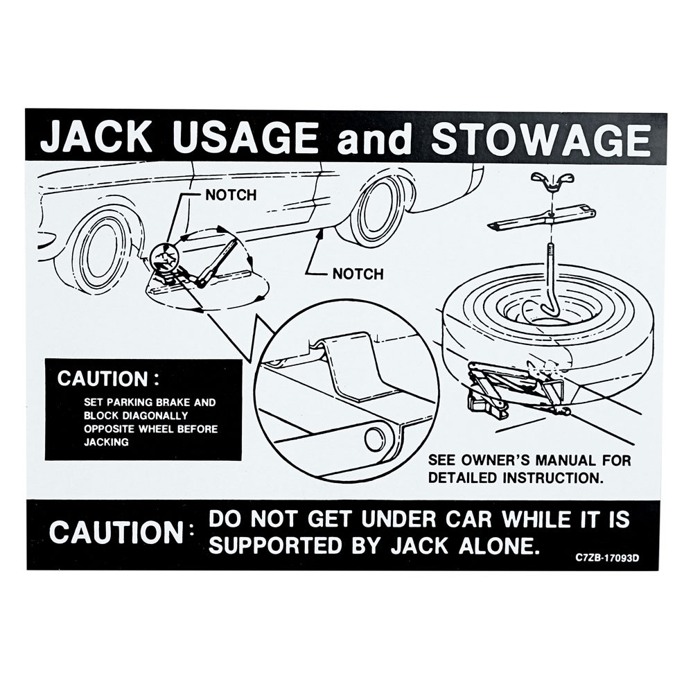 (image for) 67-68 JACK USAGE DECAL - Click Image to Close