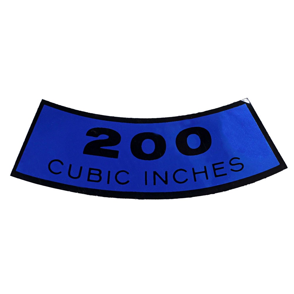 (image for) 65-70 200 CUBIC INCHES AIR CLEANER DECAL - Click Image to Close