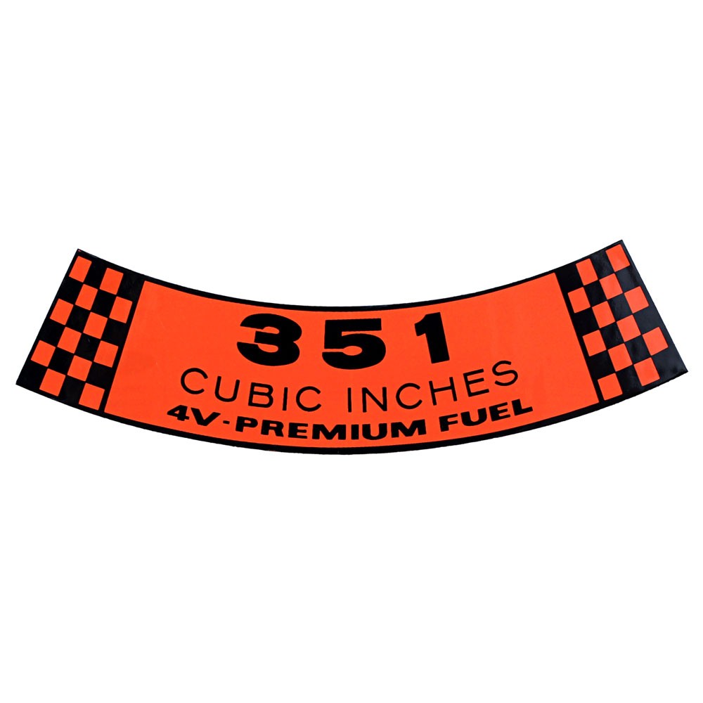 (image for) 351 4V PREMIUM FUEL AIR CLEANER DECAL