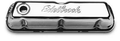 (image for) EDLEBROCK SIGNATURE SERIES SMALL BLOCK FORD CHROME VALVE COVERS - Click Image to Close