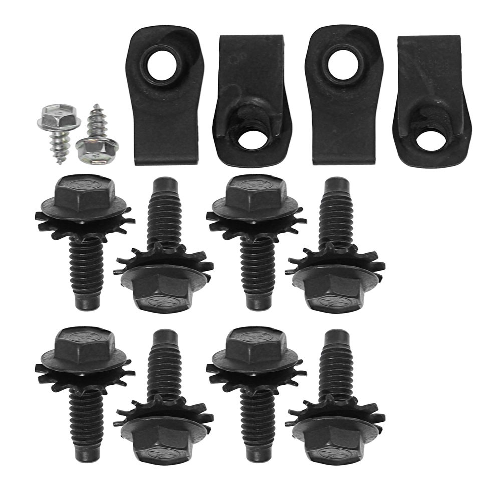 (image for) 67-68 TRUNK LID & HINGE HARDWARE - 14 PCS - Click Image to Close