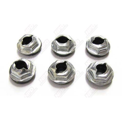 (image for) 65-66 VINYL TOP MOLDING HARDWARE - 6 PCS - Click Image to Close