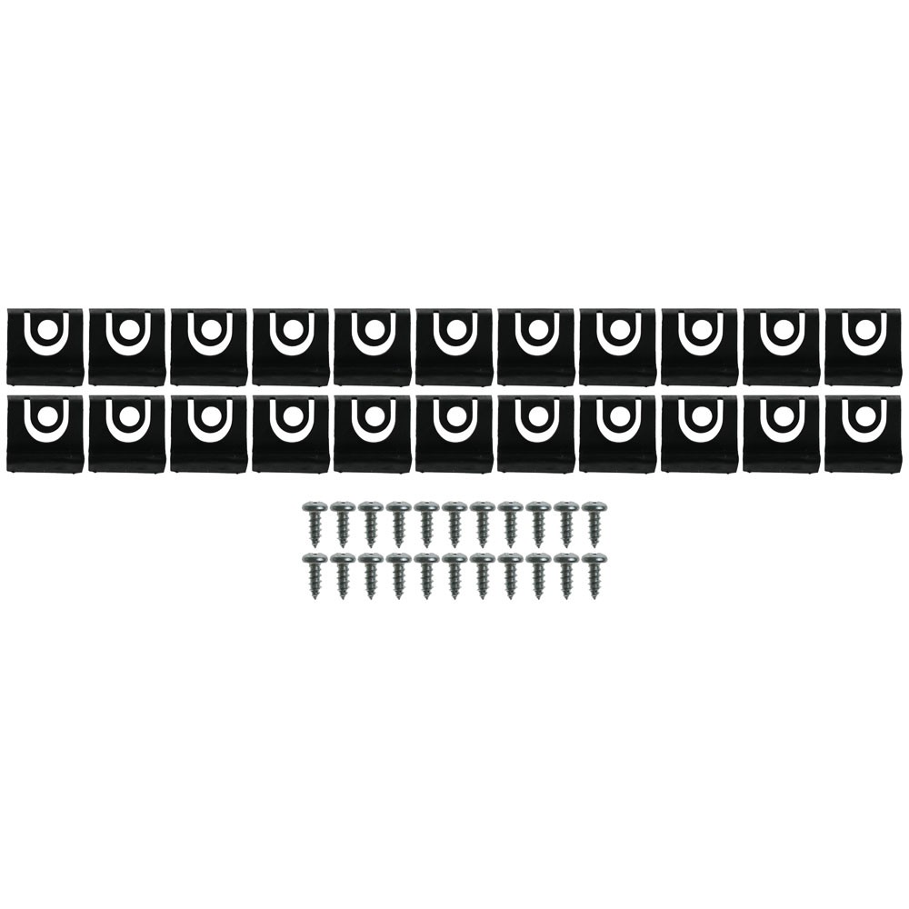 (image for) 65 COUPE / FASTBACK WINDOW MOULDING HARDWARE - 44 PCS - Click Image to Close