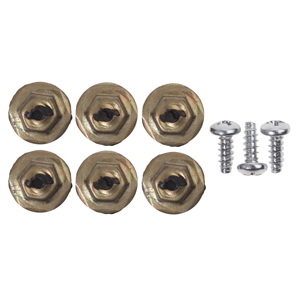 (image for) 65-66 CONSOLE TOP TRIM PLATES HARDWARE - 9 PCS - Click Image to Close