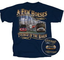 (image for) T-SHIRT - A FEW HORSES IN THE BARN - LARGE - Click Image to Close