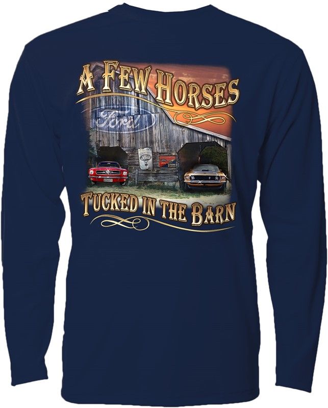 (image for) T-SHIRT - A FEW HORSES IN THE BARN - MEDIUM - Click Image to Close
