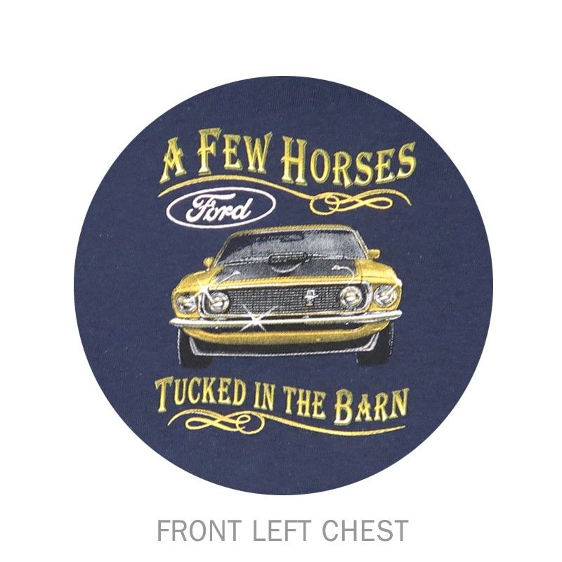 (image for) T-SHIRT - A FEW HORSES IN THE BARN - MEDIUM