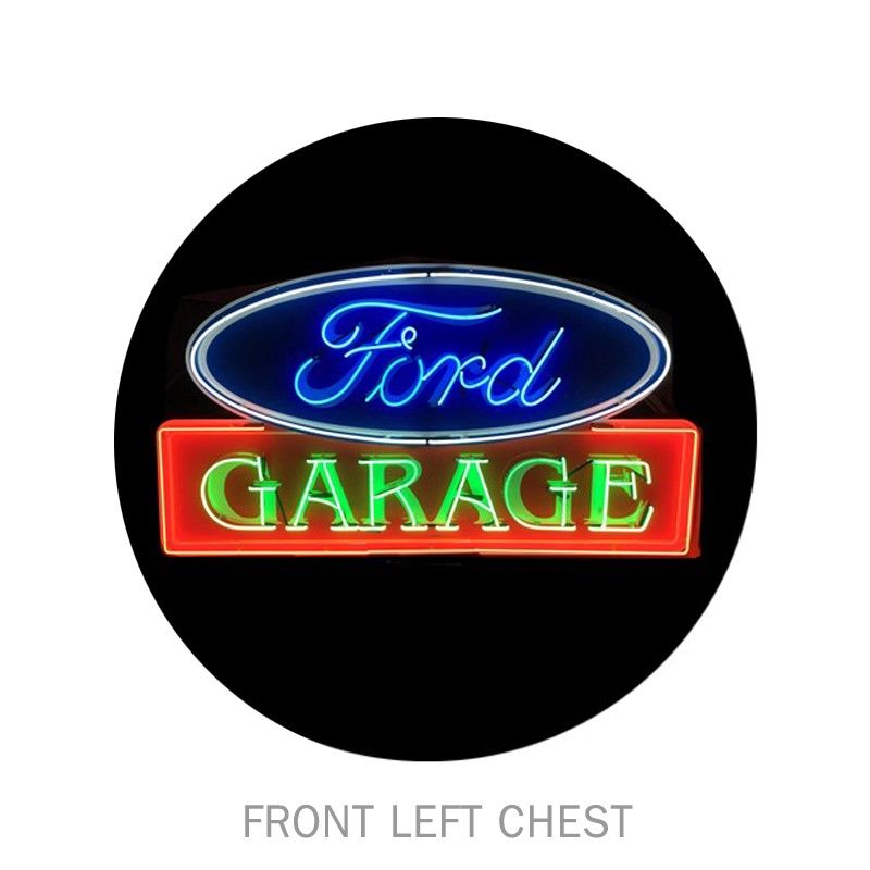 (image for) T-SHIRT - FORD NEON GARAGE, BLACK, X-LARGE - Click Image to Close