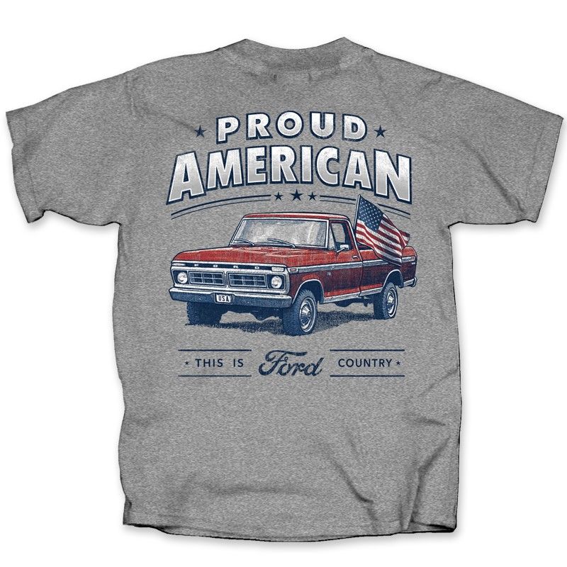 (image for) T-SHIRT - PROUD AMERICAN TRUCK -LARGE - Click Image to Close