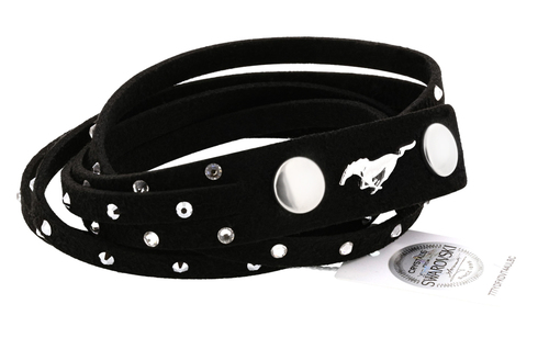 (image for) WRAP BRACELET EMBELLISHED WITH SWAROVSKI CRYSTALS - MUSTANG PONY - Click Image to Close