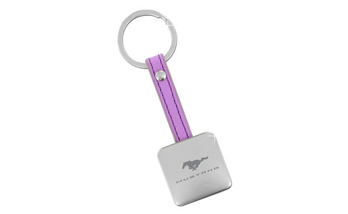 (image for) MUSTANG BLOCK - PURPLE LEATHER KEY CHAIN - WITH PHOTO FRAME
