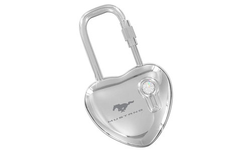 (image for) MUSTANG BLOCK - HEART SHAPE WITH LOCK KEY CHAIN - CLEAR - Click Image to Close