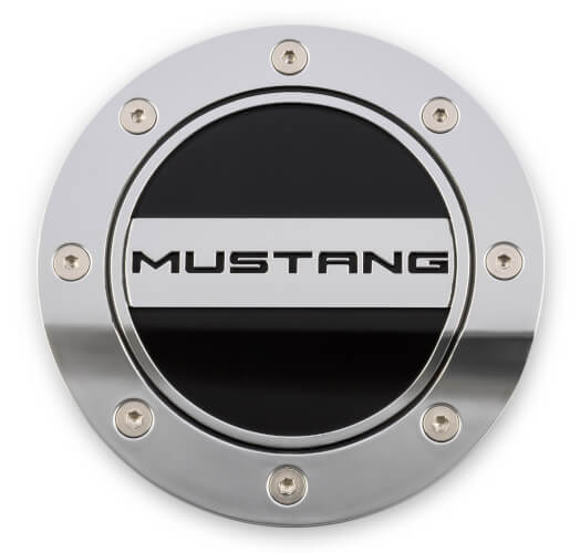 (image for) 2015-2019 MUSTANG SILVER/BLACK FUEL DOOR - Click Image to Close