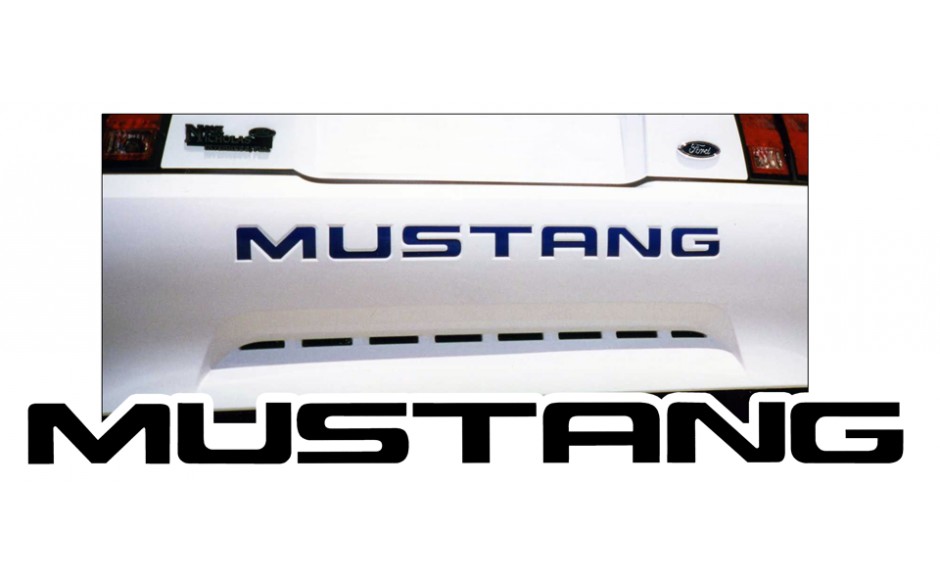 (image for) 99-2004 "MUSTANG" BUMPER LETTERS - BLACK - Click Image to Close