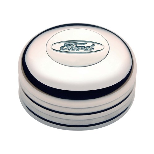 (image for) GT3 HORN BUTTON, STANARD FORD OVAL, POLISHED - Click Image to Close
