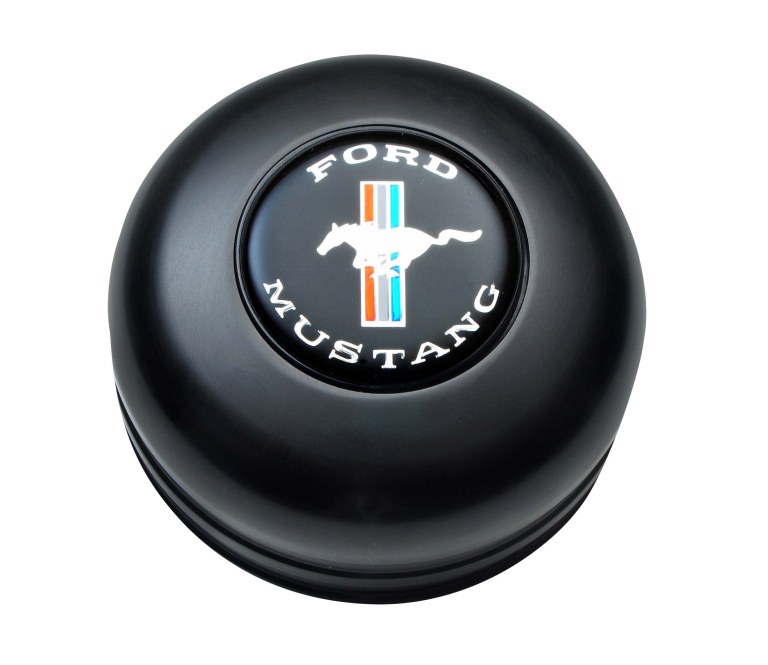 (image for) GT3 HORN BUTTON, STANDARD MUSTANG, BLACK ANODIZED - Click Image to Close