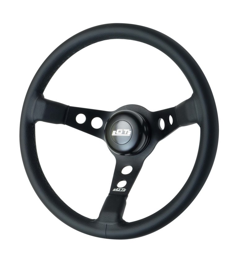 (image for) GT PERFORMANCE PRO-TOURING STEERING WHEEL, BLACK LEATHER, BLACK - Click Image to Close