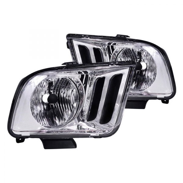 (image for) 05-09 MUSTANG EURO 1PC CHROME HEADLIGHTS