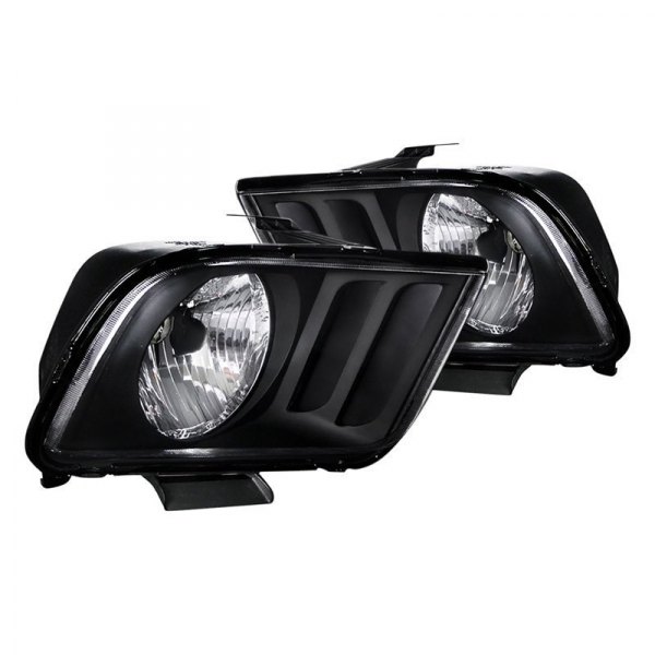 (image for) 05-09 MUSTANG EURO 1PC BLACK HEADLIGHTS - Click Image to Close
