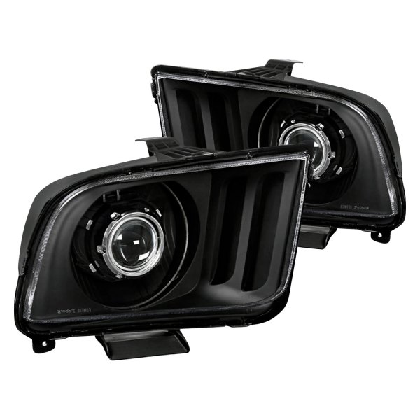 (image for) 05-09 RETRO PROJECTOR HEADLIGHTS - BLACK - Click Image to Close