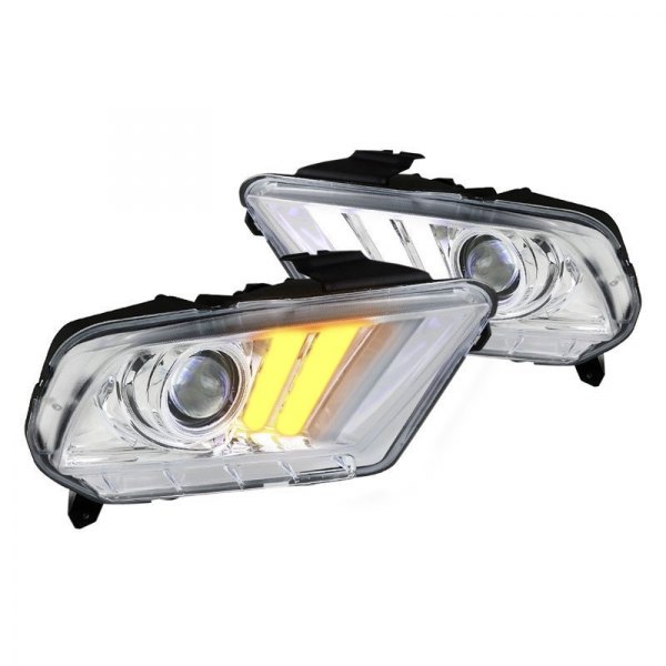 (image for) 10-14 CHROME SEQUENTIAL PROJECTOR HEADLIGHTS W/LEDS - Click Image to Close