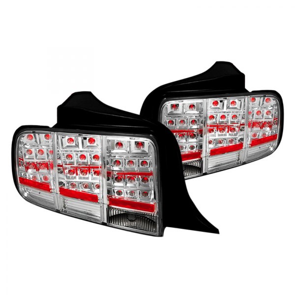 (image for) 05-09 LED TAIL LIGHTS - CHROME - Click Image to Close
