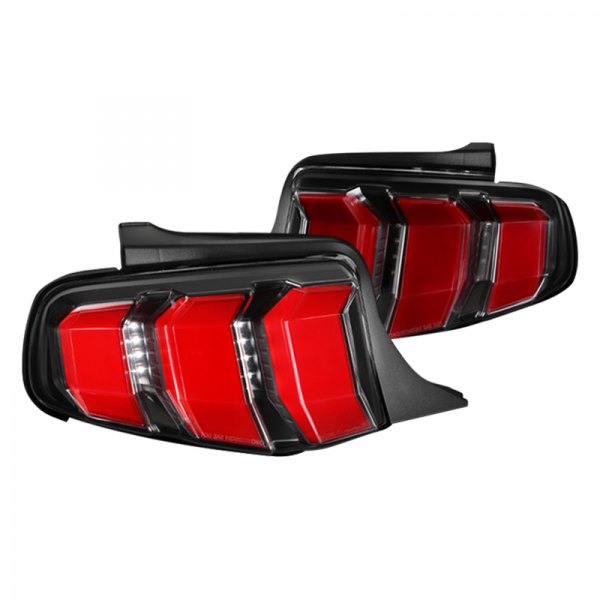 (image for) 10-12 LED TAIL LIGHTS - BLACK HOUSING WITH CLEAR LENS, WHITE/RED