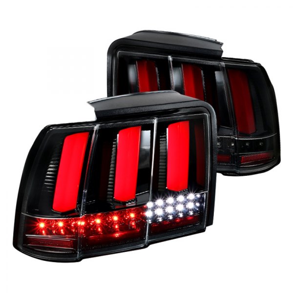 (image for) 99-04 FACELIFT SEQUENTIAL LED TAIL LIGHTS - GLOSSY BLACK WITH RE - Click Image to Close