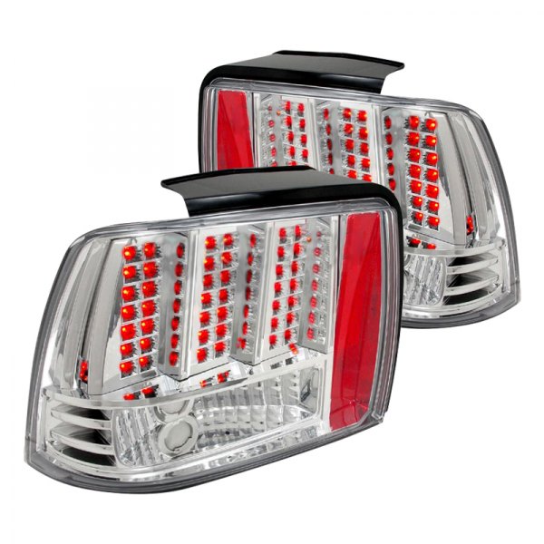 (image for) 99-04 LED TAIL LIGHTS - CHROME - Click Image to Close