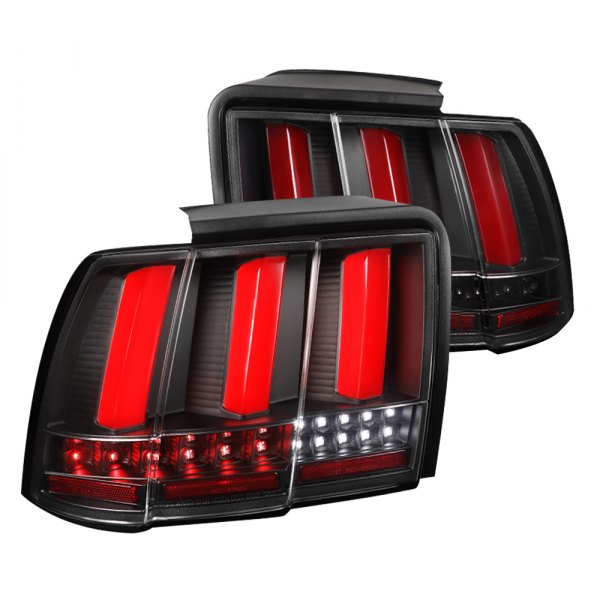 (image for) 99-04 SEQUENTIAL LED TAIL LIGHTS - BLACK HOUSING, CLEAR LENS WIT - Click Image to Close
