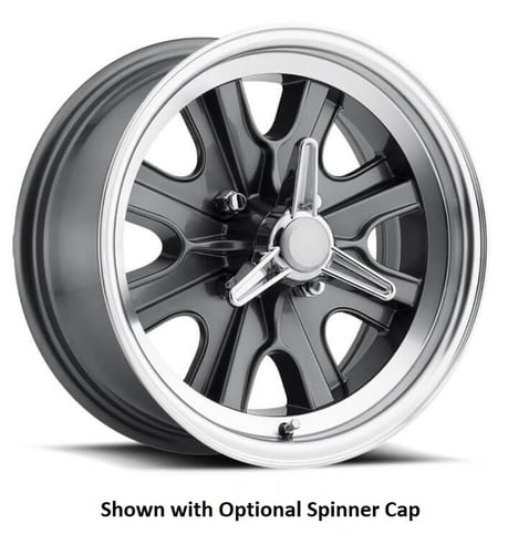 (image for) 15X7 "HB4" ALLOY WHEEL, 4 LUG, CHARCOAL - Click Image to Close
