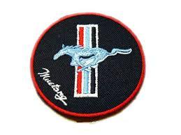 (image for) BLACK 3" DIAMETER MUSTANG PATCH - Click Image to Close