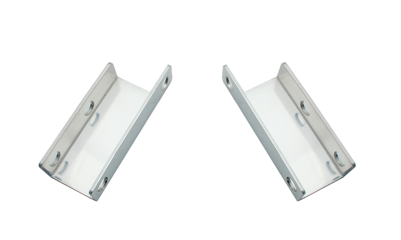(image for) 65-66 STAINLESS STEEL POWER BRAKE BOOSTER BRACKET - PAIR - Click Image to Close